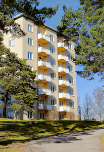 Svenskt höghus med lägenheter
